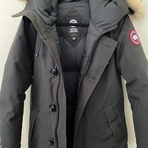 Canada Goose Chateau Fill Down Black Parka Men w/ Fur Trim - Sz. M ‘Fusion’ Fit